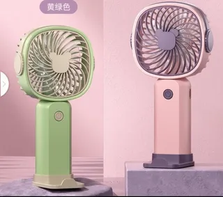 Mini rechargeable fan with phone stand